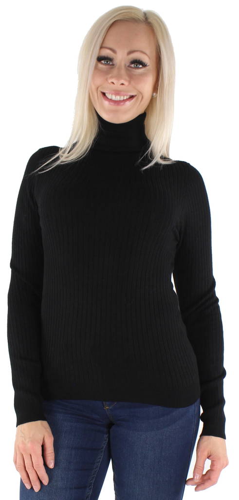 Only naisten musta neule poolokaulus Karol rollneck - Naisten neuleet - 129127 - 1