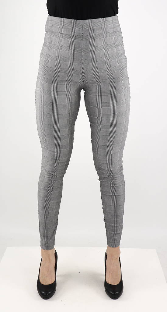 Vila dam leggings med hög midja Laura hw 7/8 svart/vit - Leggings - 130037 - 1