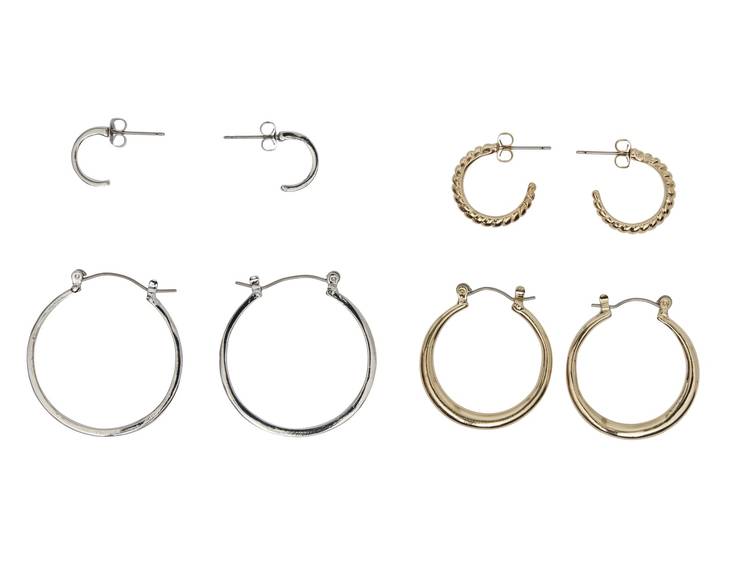 Pieces Korvakorut Calo 4-pack gold/silve - Korvakorut - 135827 - 1
