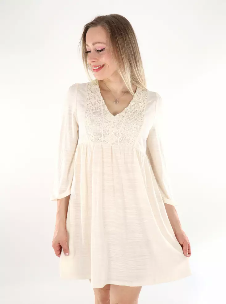 Vila tunika / mekko Brielle V-neck eggnog - Mekot ja tunikat - 136337 - 1