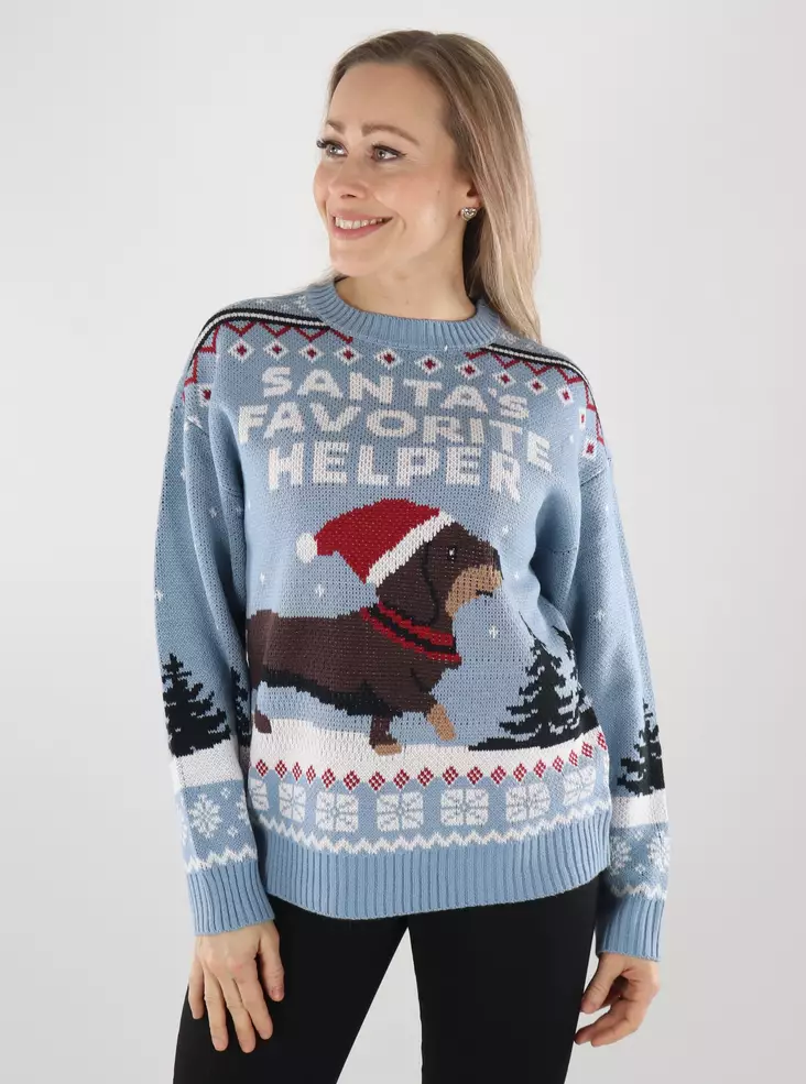 Only naisten neule Xmas ho vaaleansininen - Naisten neuleet - 142347 - 1
