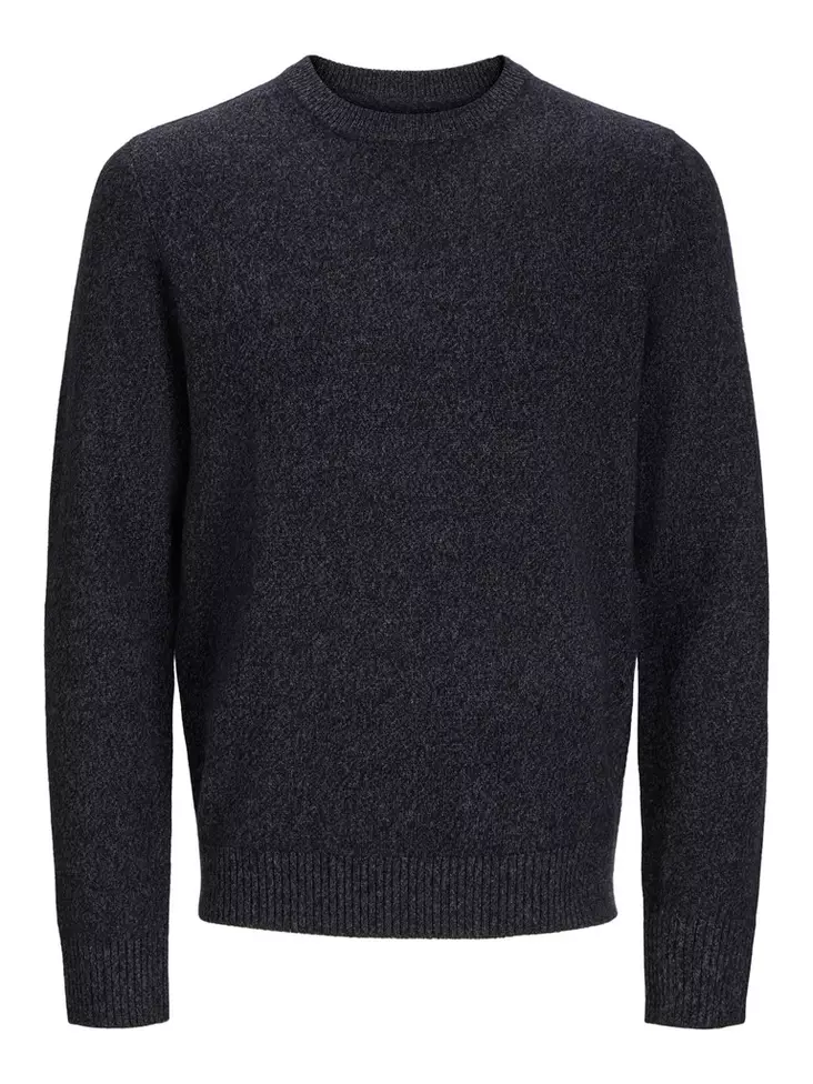 Jack&Jones Tröja JPRBLULAMBSWOOL KNIT CREW svart/twist - Stickat för herrar - 142217 - 3
