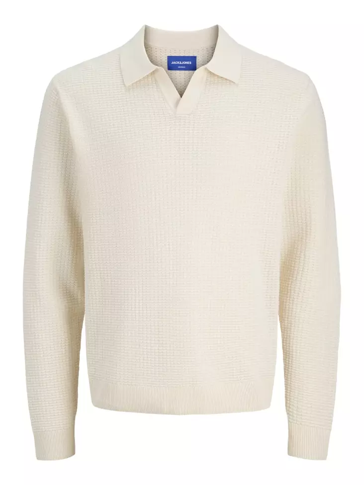 Jack&Jones Neule Greene polo luonnonvalkoinen - Miesten neuleet - 139817 - 1