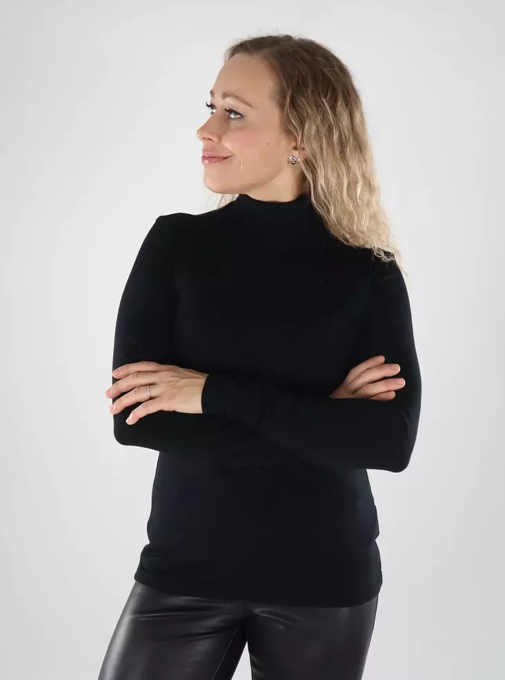 North Outdoor Alina merinovillainen poolopusero musta - Naisten pitkähihaiset paidat - 139477 - 1