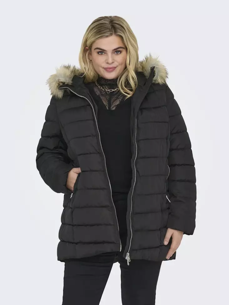 Only Carmakoma pluskoon talvitakki NewEllan Hood musta - Naisten talvitakit - 134757 - 1
