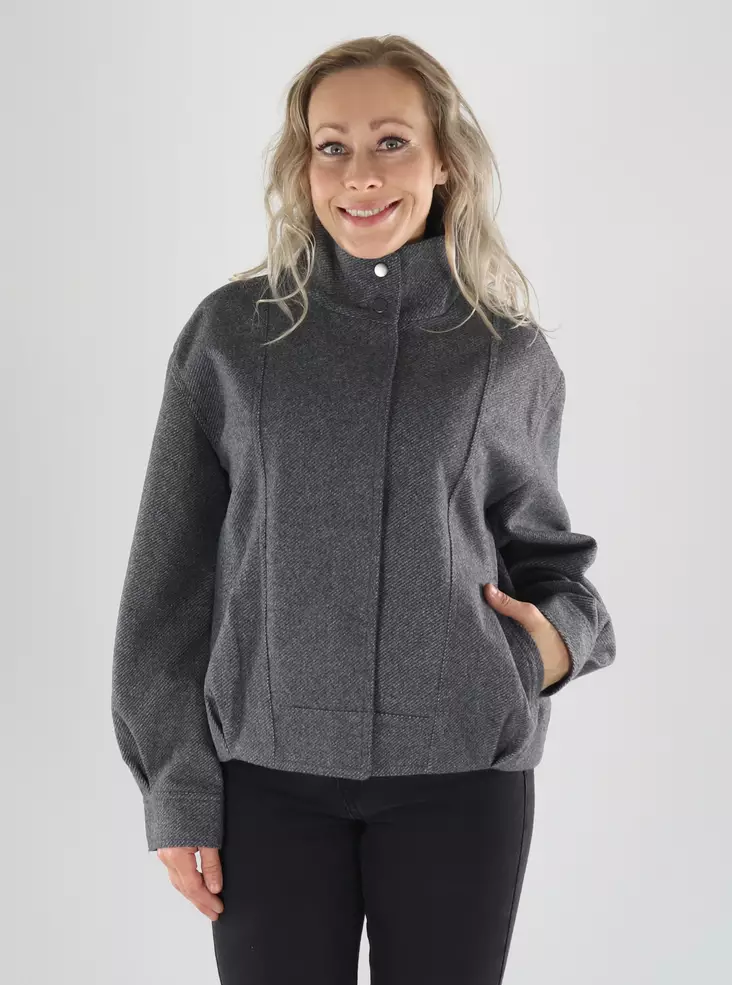 Only naisten takki Asta collar bomber tummanharmaa - Lätta jackor för damer - 141707 - 1