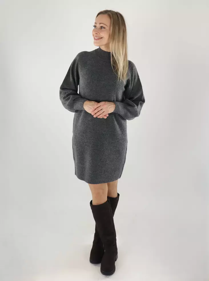 Only Neulemekko Olivia highneck meleerattu tummanharmaa - Naisten neuleet - 141807 - 1