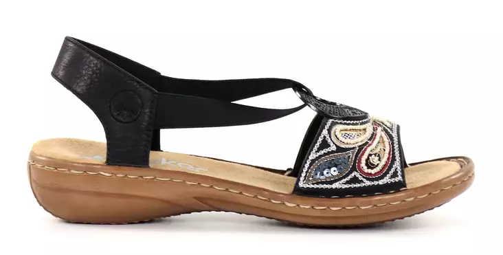 Rieker damsandaler 608B4-00 svart - Rieker sandals - 138227 - 1