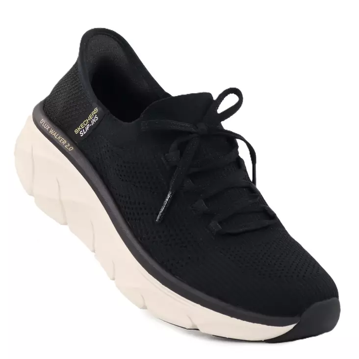 Skechers naisten leveälestiset tennarit 150105/BKTN D'LUX WALKER 2.0 - THRILL MOVEMENT musta/beige - Skechers tennarit - 138067 - 1