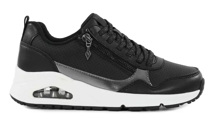 Skechers naisten tennarit 177873/BLK UNO - METALLIC SLIDERS musta - Skechers tennarit - 140487 - 1