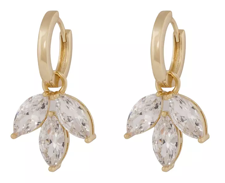 Snö of Sweden Örhängen Eira trippel guld/klar - Örhängen - 140017 - 1