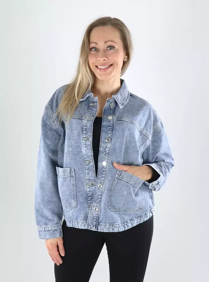 Vero Moda naisten farkkutakki Jamie shacket vaaleansininen - Jeansjackor för damer - 141257 - 1