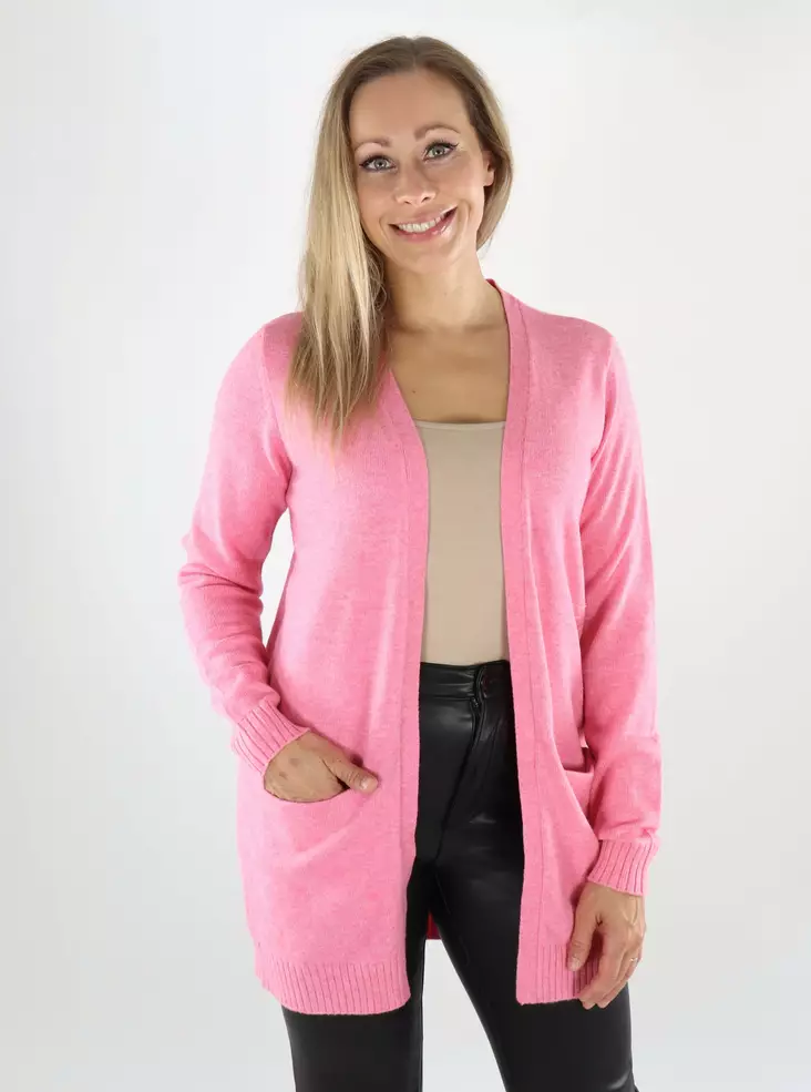Vila naisten neuletakki Ril Open pinkki - Naisten neuleet - 139017 - 1