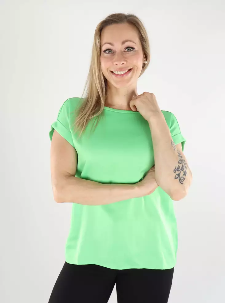 Vila dam t-shirt Satin summer green - T-shirts för damer - 138477 - 1