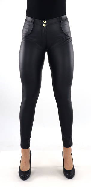 Freddy byxor Veganskt läder Regular Waist Super Skinny svart - Byxor för damer - 134128 - 1