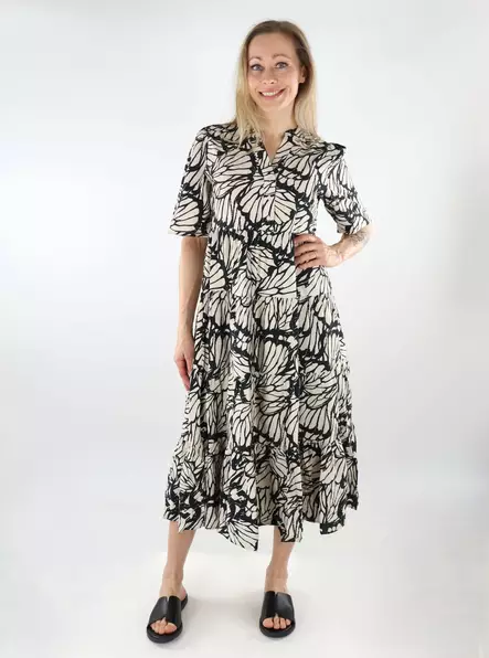 JDY klänning Troya Midi tapioka/svart - Klänningar och tunikor - 138758 - 1