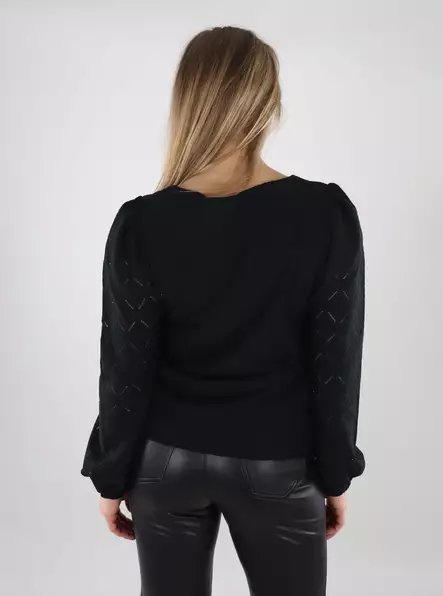 Vila naisten paita Fero V-Neck musta - Naisten pitkähihaiset paidat - 139988 - 2