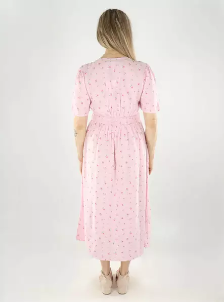 Pieces kukkakuviollinen mekko Tala Midi Dress vaaleanpunainen - Klänningar och tunikor - 140628 - 2
