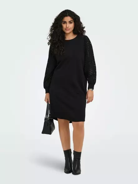 Only Carmakoma pluskoon collegemekko Donna midi musta - Mekot ja tunikat - 141518 - 1