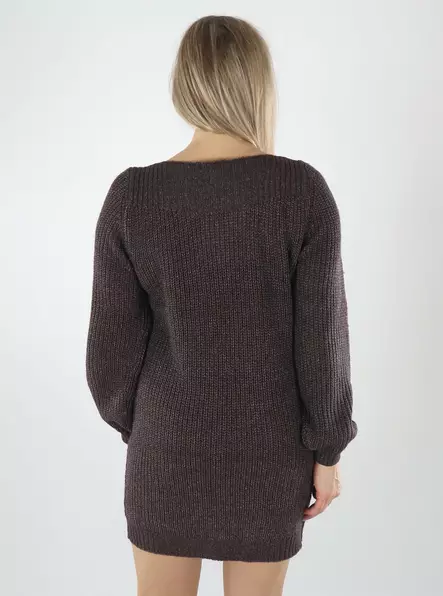 JDY naisten neulemekko Whitney coffee bean/w white pl - Naisten neuleet - 142108 - 2