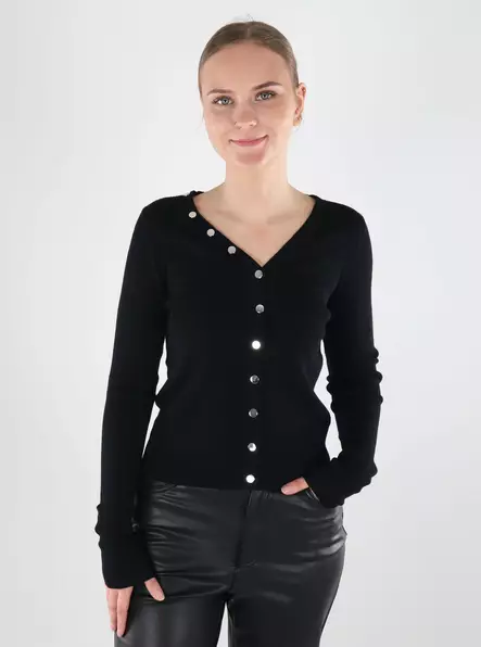 JDY naisten neuletakki Elle Button black/silver - Naisten neuleet - 140118 - 1