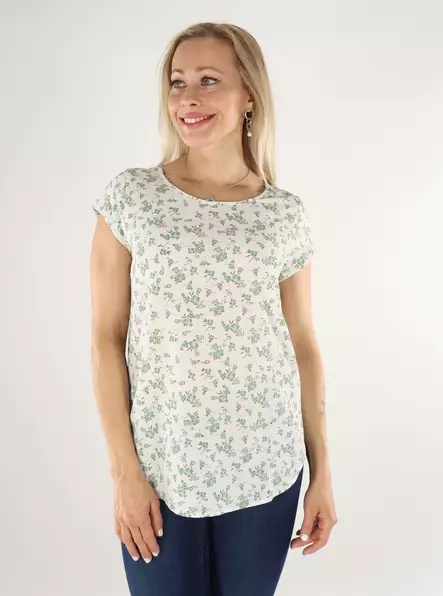 Only naisten kevyt T-paita Nova lux hemlock/555 flora - Naisten T-paidat - 136448 - 1