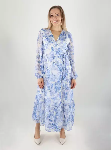Only naisten kietaisumekko Miriam bel air blue/porcelain - Mekot ja tunikat - 141028 - 1