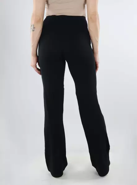 Only naisten trikoohousut Kiss Fold Down Pant musta - Naisten housut - 140058 - 2