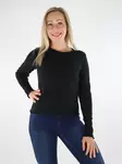 Only naisten paita puuvillaa Carlotta musta - Naisten pitkähihaiset paidat - 136648 - 1