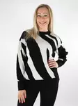 Vero Moda naisten neule Nancy mustavalkoinen/seeprakuosi - Naisten neuleet - 136798 - 1
