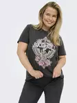 Only Carmakoma dam plus size t-shirt Life svart/rock - T-shirts för damer - 138868 - 1