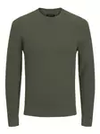 Jack&Jones miesten puuvillaneule Blustanley oliivi - Stickat för herrar - 142228 - 1