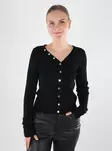 JDY naisten neuletakki Elle Button black/silver - Naisten neuleet - 140118 - 1