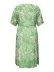 Only Carmakoma pluskoon mekko Marrakesh V-Neck valkoinen/vihreä - Mekot ja tunikat - 138348 - 2