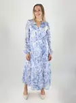 Only naisten kietaisumekko Miriam bel air blue/porcelain - Mekot ja tunikat - 141028 - 1
