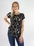 Only naisten kuviollinen T-paita Vic musta/beige - Naisten T-paidat - 136548 - 1
