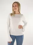 Only naisten Paita Felina boatneck vaaleanharmaa - Naisten pitkähihaiset paidat - 136618 - 1