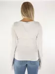 Only naisten Paita Felina boatneck vaaleanharmaa - Naisten pitkähihaiset paidat - 136618 - 2