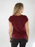 Only naisten t-paita Free V-Neck viininpunainen - Naisten T-paidat - 138978 - 2