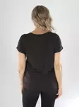 Only naisten T-paita Moster meleerattu ruskea - T-shirts för damer - 141548 - 2