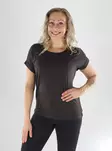 Only naisten T-paita Moster meleerattu ruskea - T-shirts för damer - 141548 - 1