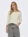 Only off shoulder-mallinen neule Katia luonnonvalkoinen - Naisten neuleet - 137648 - 1