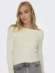 Only off shoulder-mallinen neule Katia luonnonvalkoinen - Naisten neuleet - 137648 - 4