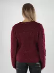 Pieces naisten neule Nina v-neck tawny port - Naisten neuleet - 139628 - 2