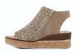 Rieker naisten kiilakorolliset sandaalit 63791-60 beige - Rieker sandals - 140368 - 2