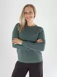 Vila naisten luomupuuvillainen neule Dalo o-neck vihrea - Stickat för damer - 141528 - 1