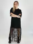Vila Pitsimekko Kata s/s oversize musta - Mekot ja tunikat - 141098 - 1