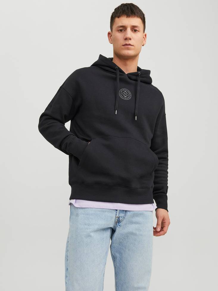 Jack&Jones miesten Huppari Cosmo hood musta - Miesten hupparit - 134078 - 1