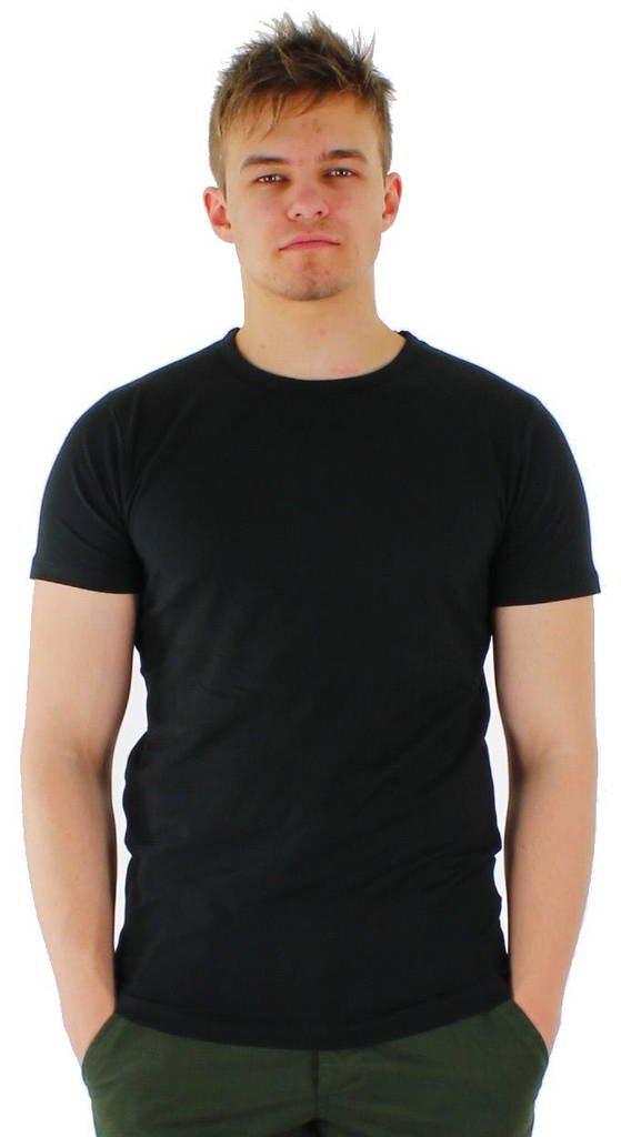 Jack & Jones miesten t-paita Basic O-neck, musta, valkoinen - Miesten T-paidat - 110008 - 1