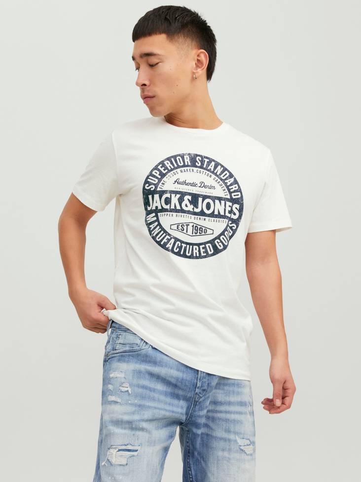 Jack&Jones T-Shirt Jeans off-white - T-shirts för herrar - 133758 - 1